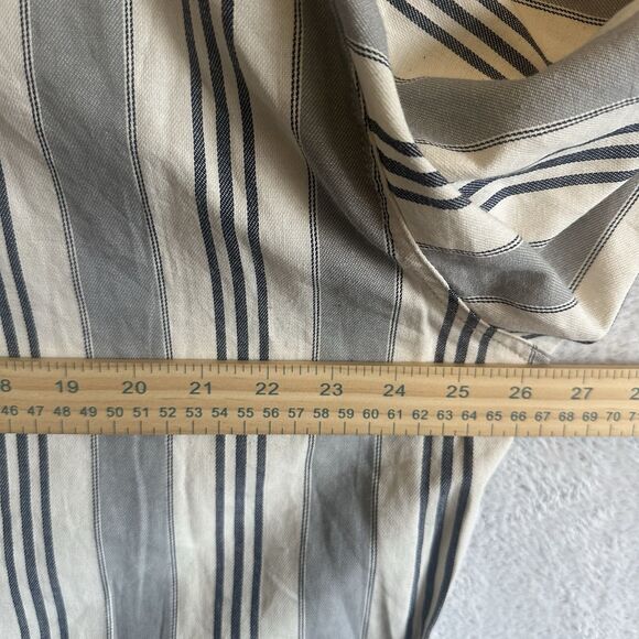 Vtg Wrangler Brushpopper Mens Shirt Western Striped Pearl Snap 17.5-35 Long Tail - Picture 5 of 7